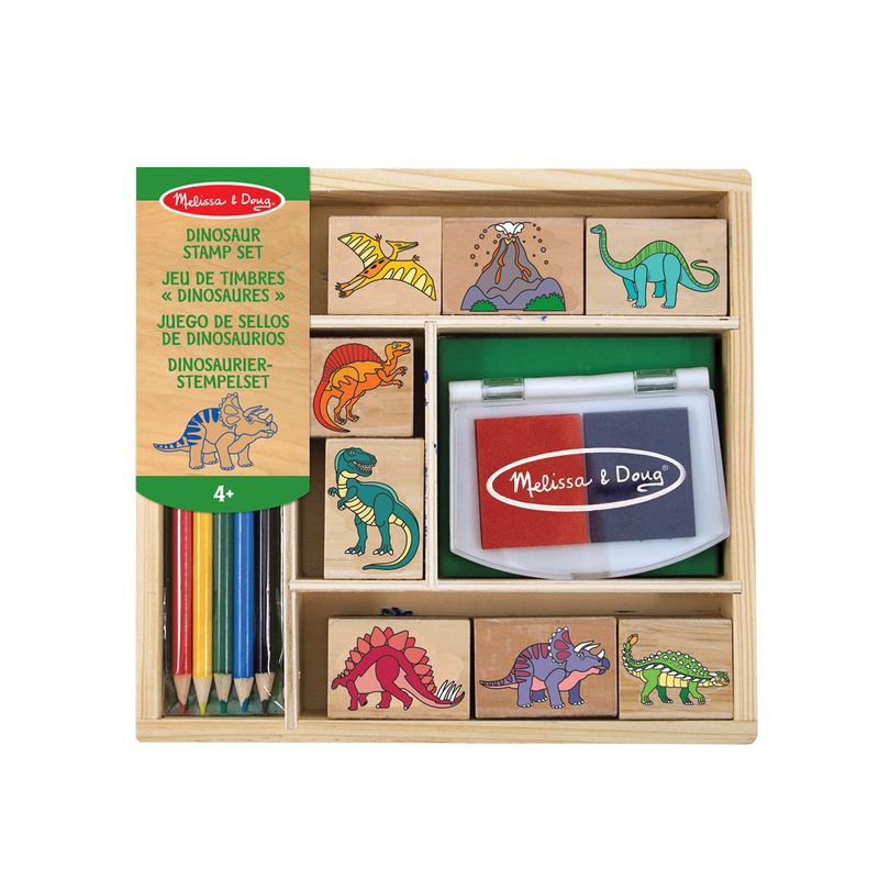 Melissa & Doug timbri in legno con colori lavabili Dinosauri