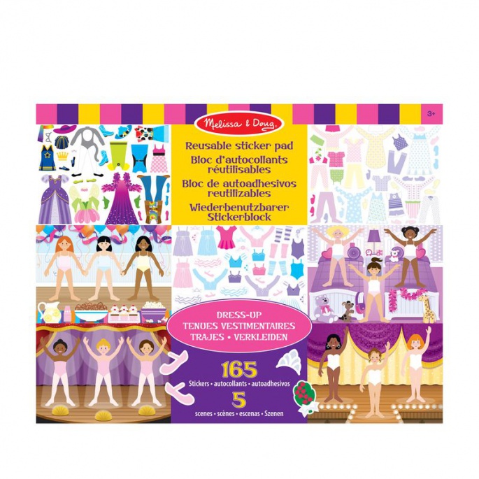 Melissa & Doug adesivi riutilizzabili con tavoletta - vestiti