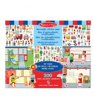 Melissa & Doug adesivi riutilizzabili con tavola - città