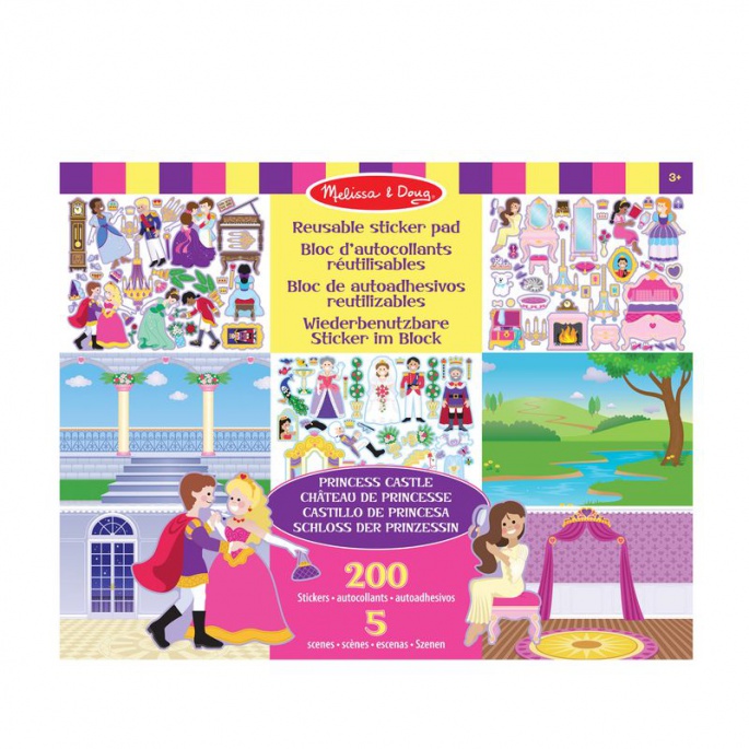 Melissa & Doug adesivi riutilizzabili con base - castello