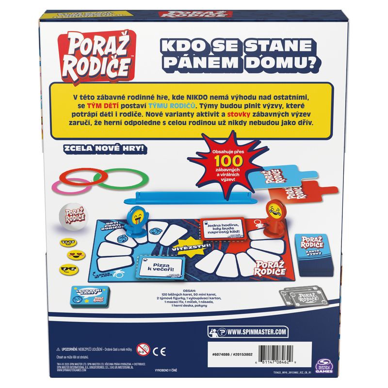 Spin Master Games gioco da tavolo Sfida i Genitori 2025 - versione ceca