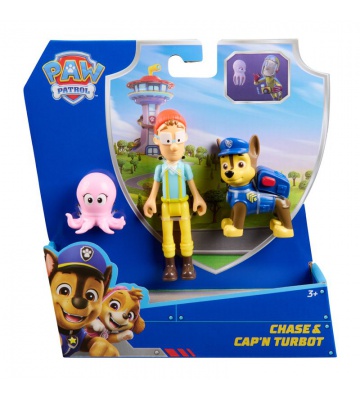 Paw Patrol figura Chase e Capitano Turbot