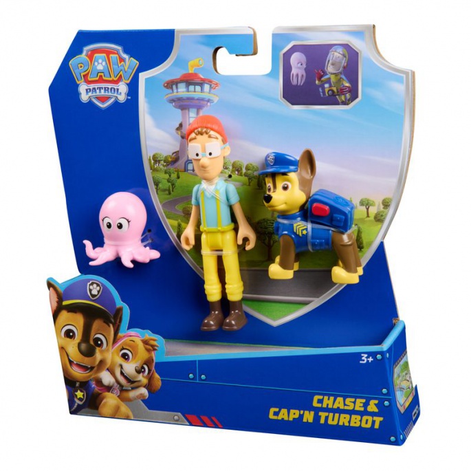 Paw Patrol figura Chase e Capitano Turbot
