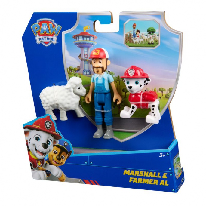 Paw Patrol Figura Marshall e Contadino Al