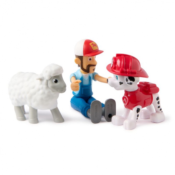Paw Patrol Figura Marshall e Contadino Al
