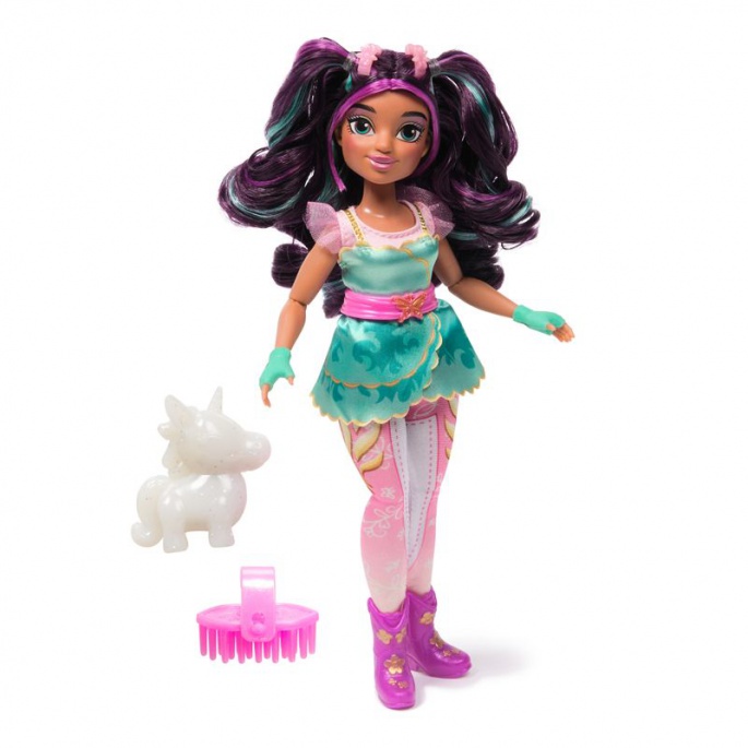 Bambola Ava dell'Unicorn Academy con cucciolo di unicorno 24 cm