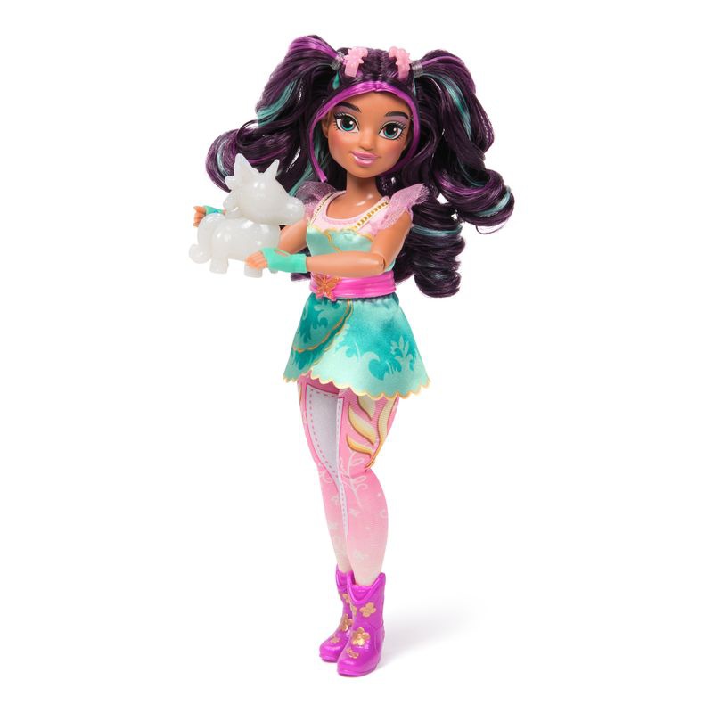 Bambola Ava dell'Unicorn Academy con cucciolo di unicorno 24 cm