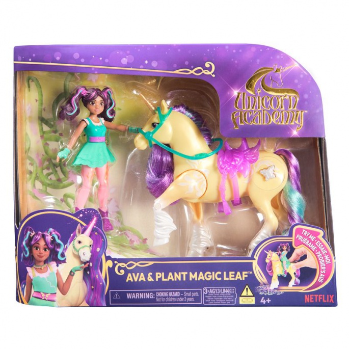 Unicorn Academy Ava e l'unicorno Leaf con immagine illuminata