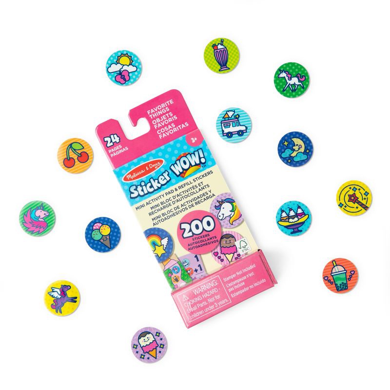 Melissa & Doug Sticker WOW ricariche adesivi oggetti preferiti