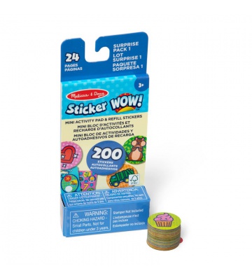Melissa & Doug Sticker WOW ricarica di adesivi tubo pieno di sorprese