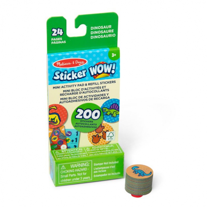 Melissa & Doug Sticker WOW ricariche adesivi dinosauri