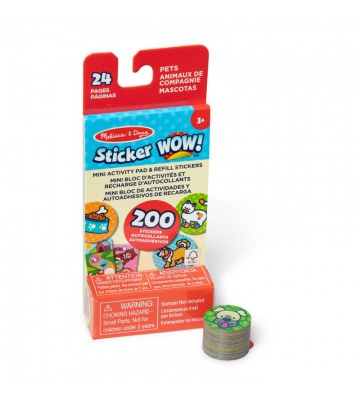 Melissa & Doug Sticker WOW set di adesivi animali