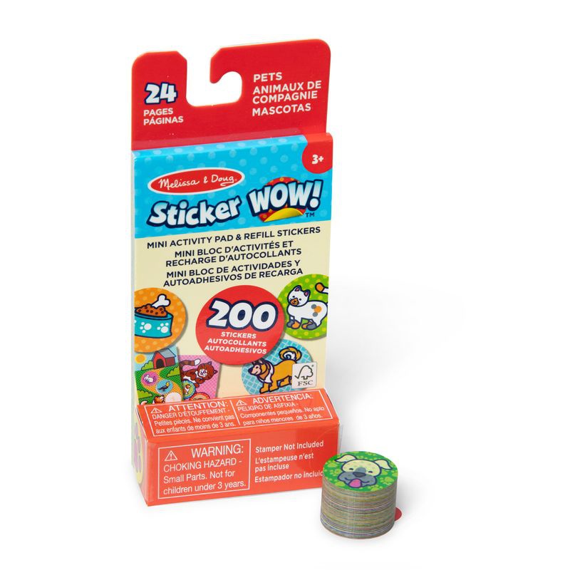 Melissa & Doug Sticker WOW set di adesivi animali