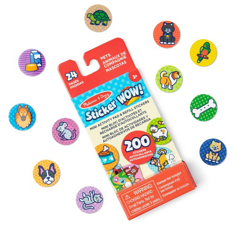 Melissa & Doug Sticker WOW set di adesivi animali