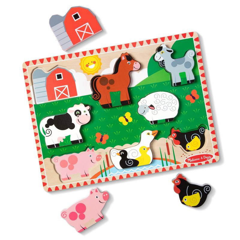Melissa & Doug puzzle in legno animali della fattoria