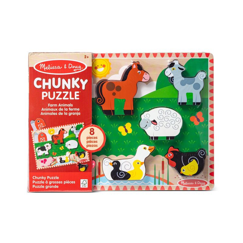 Melissa & Doug puzzle in legno animali della fattoria