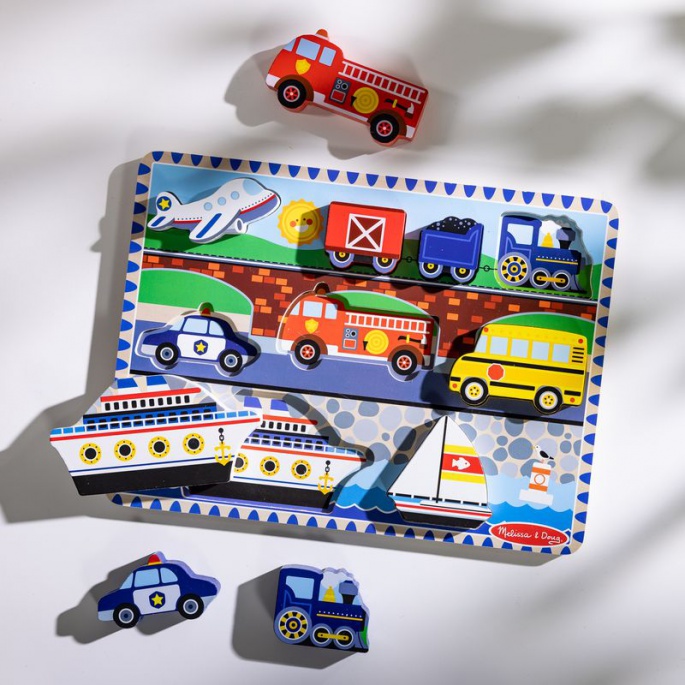 Puzzle in legno Melissa & Doug veicoli