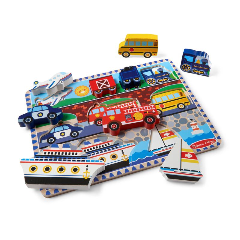 Puzzle in legno Melissa & Doug veicoli