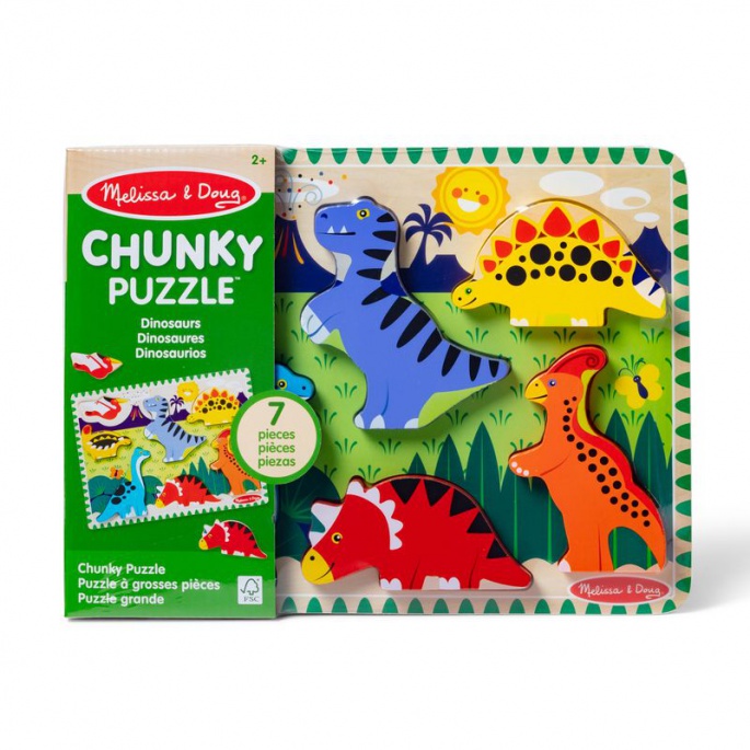 Melissa & Doug puzzle in legno dinosauri