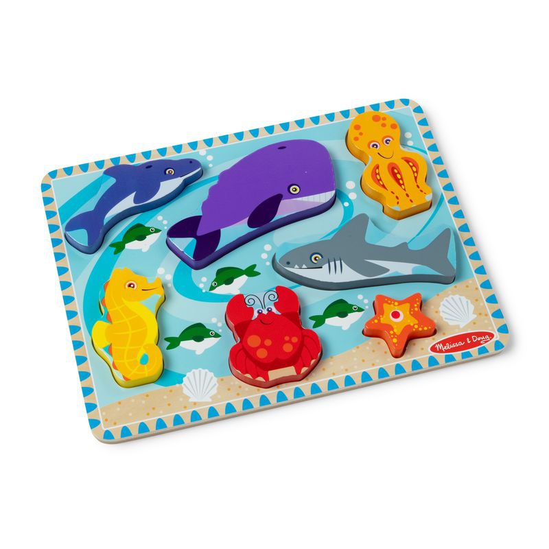 Melissa & Doug puzzle in legno animali marini