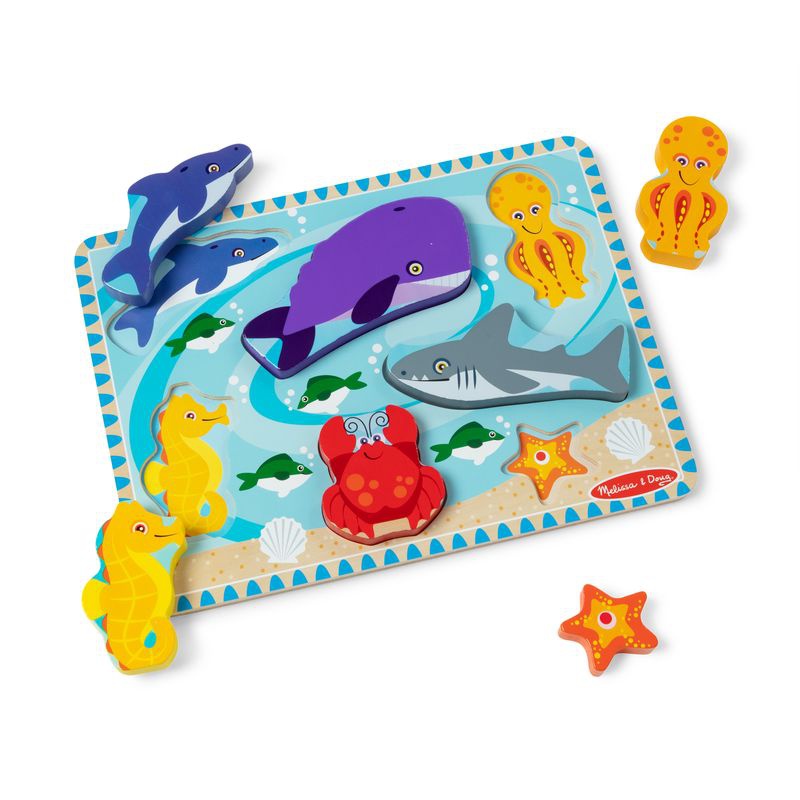 Melissa & Doug puzzle in legno animali marini
