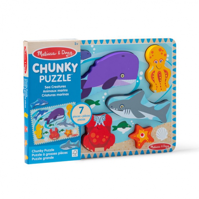 Melissa & Doug puzzle in legno animali marini