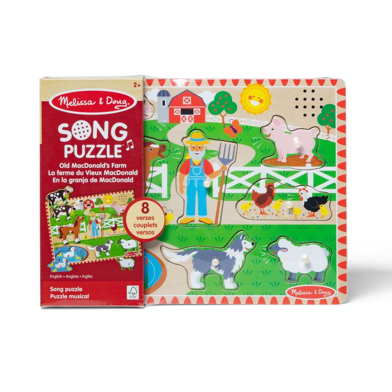 Puzzle in legno con suoni Melissa & Doug Old MacDonald Farm