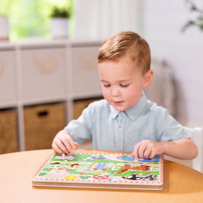 Puzzle in legno con suoni Melissa & Doug Old MacDonald Farm