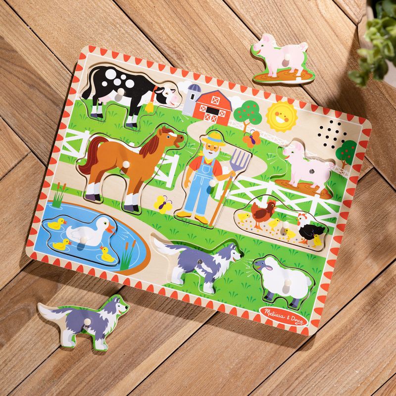 Puzzle in legno con suoni Melissa & Doug Old MacDonald Farm