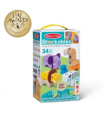 Melissa & Doug Blockables set da gioco safari costruzioni