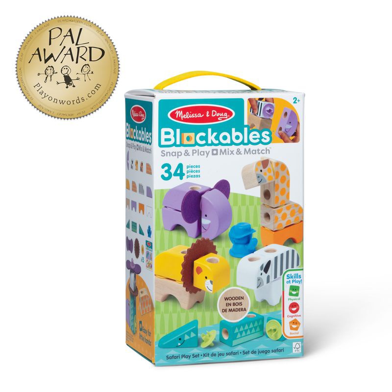 Melissa & Doug Blockables set da gioco safari costruzioni