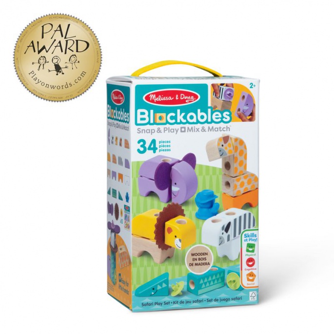 Melissa & Doug Blockables set da gioco safari costruzioni