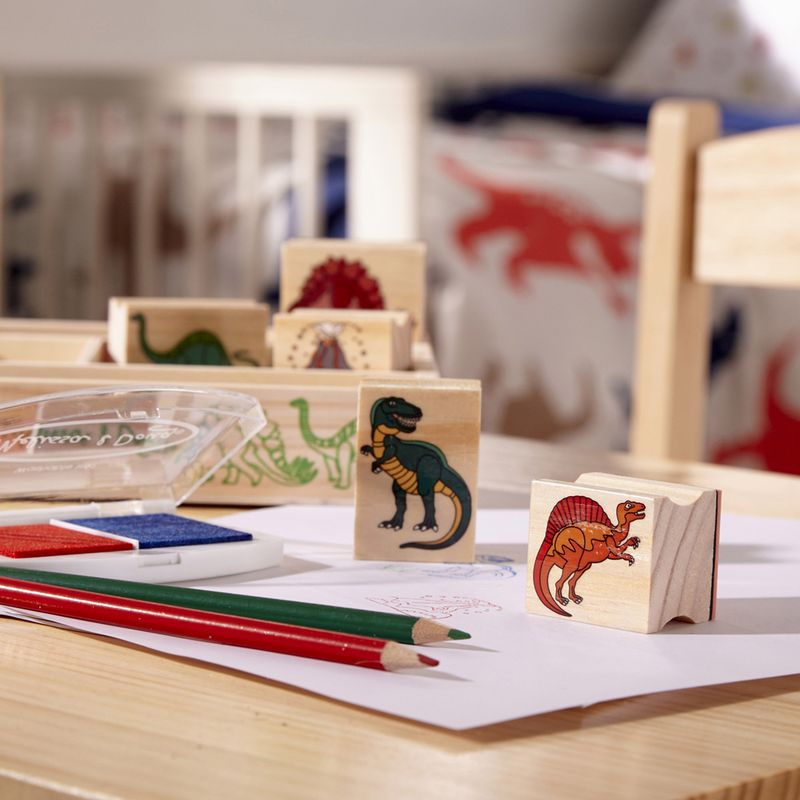 Melissa & Doug timbri in legno con colori lavabili Dinosauri