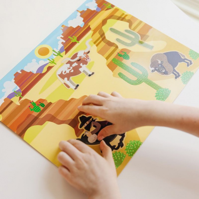 Melissa & Doug adesivi riutilizzabili con tappetino - avventura
