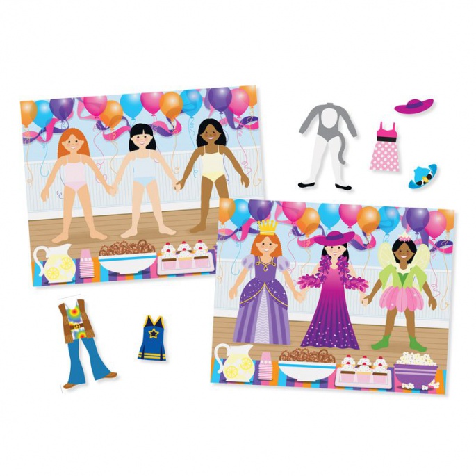 Melissa & Doug adesivi riutilizzabili con tavoletta - vestiti