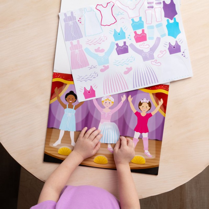 Melissa & Doug adesivi riutilizzabili con tavoletta - vestiti