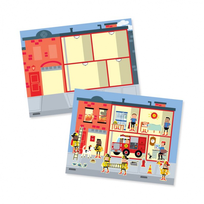 Melissa & Doug adesivi riutilizzabili con tavola - città