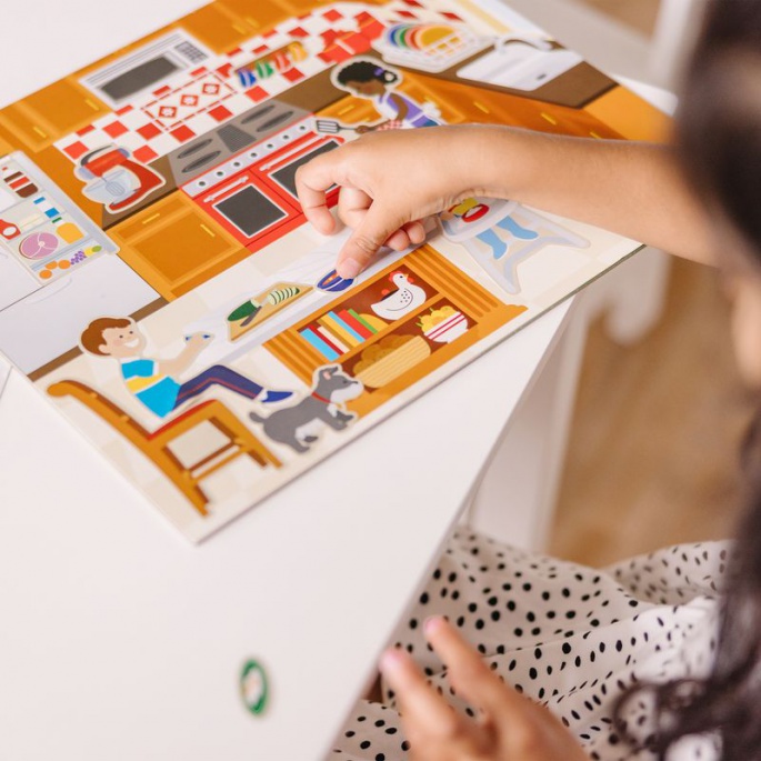 Melissa & Doug adesivi riutilizzabili con base - casa