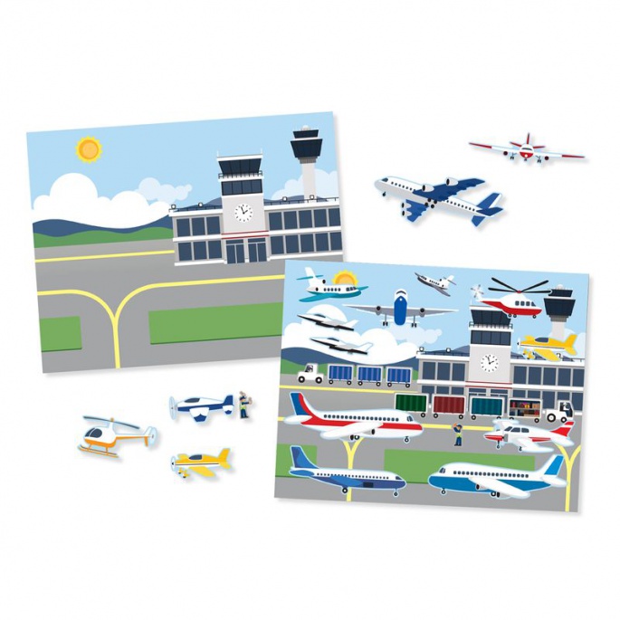 Melissa & Doug adesivi riutilizzabili con supporto - mezzi di trasporto