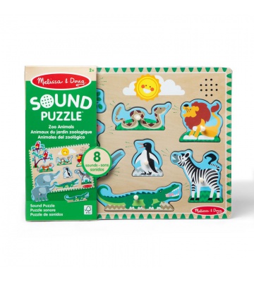 Puzzle in legno con effetti sonori di animali da zoo di Melissa & Doug