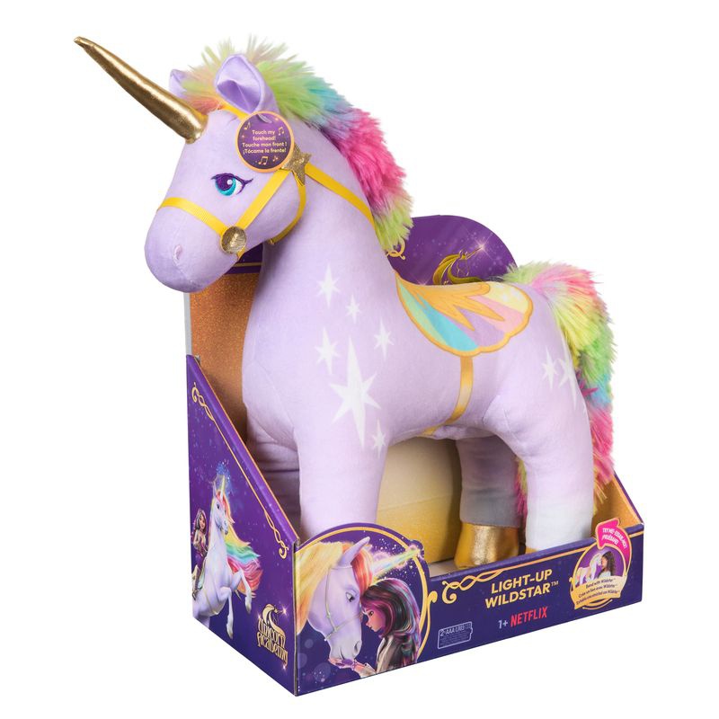 Set convenienza: Unicorn Academy peluche Wildstar con suoni 38 cm + collana con anello