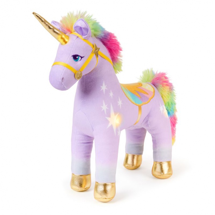 Set convenienza: Unicorn Academy peluche Wildstar con suoni 38 cm + collana con anello