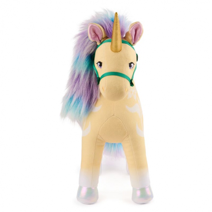 Set vantaggioso: Unicorn Academy peluche unicorno Leaf 38 cm + collana con anello