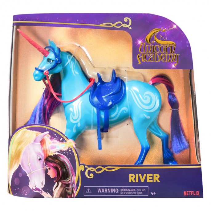 Set vantaggioso: Unicorn Academy unicorno da pettinare River 28 cm + collana con anello