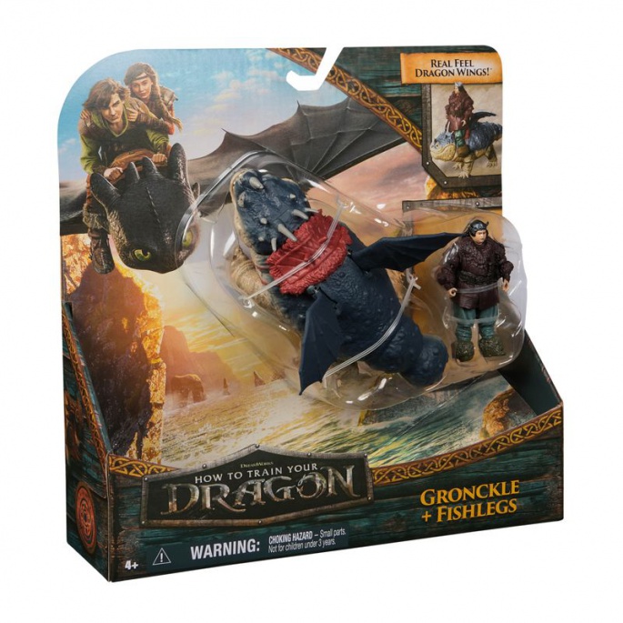 Set vantaggioso: Dragon Trainer peluche Sdentato abbracciante + Gronkio e Gambedipesce