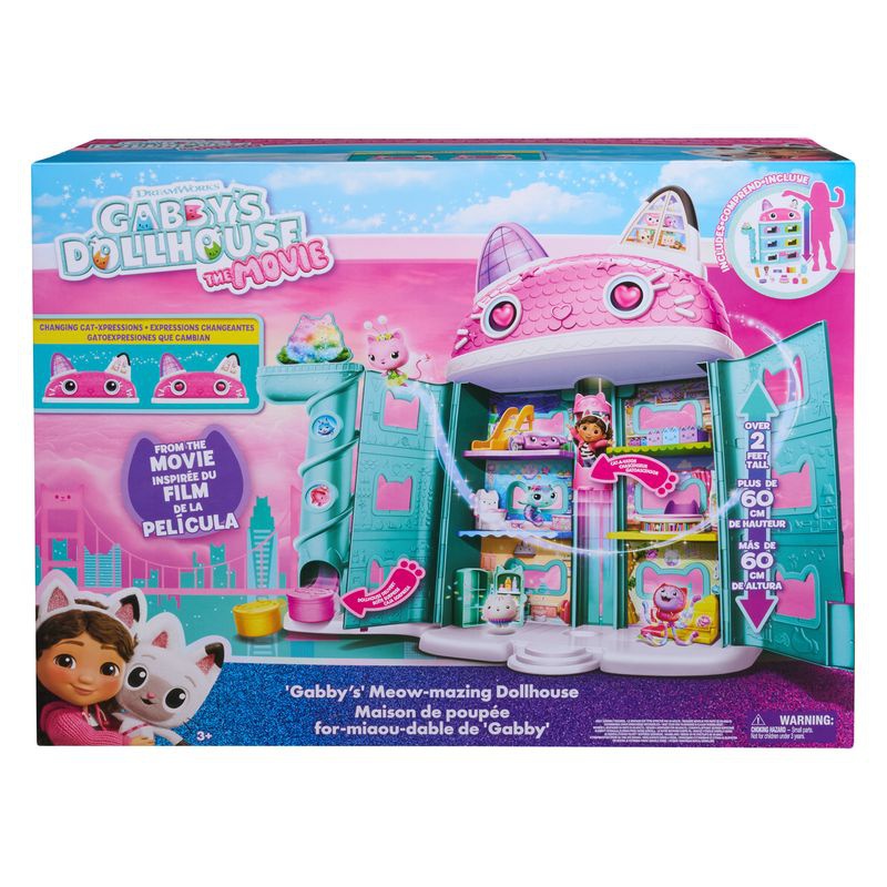Set conveniente: Grande Casa del film Gabby’s Dollhouse + Stanza da gioco Cucina
