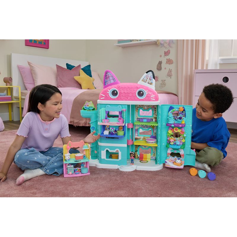 Royal set: Grande casa di Gabby’s Dollhouse dal film con 9 accessori + Mercat di peluche GRATIS