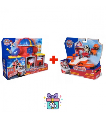 Offerta speciale: Stazione dei pompieri Fire Rescue Paw Patrol + Veicolo Fire Rescue Zuma