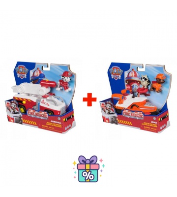 Set vantaggioso: Paw Patrol Fire Rescue veicolo Marshall + Fire Rescue veicolo Zuma