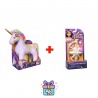 Set convenienza: Unicorn Academy peluche Wildstar con suoni 38 cm + collana con anello